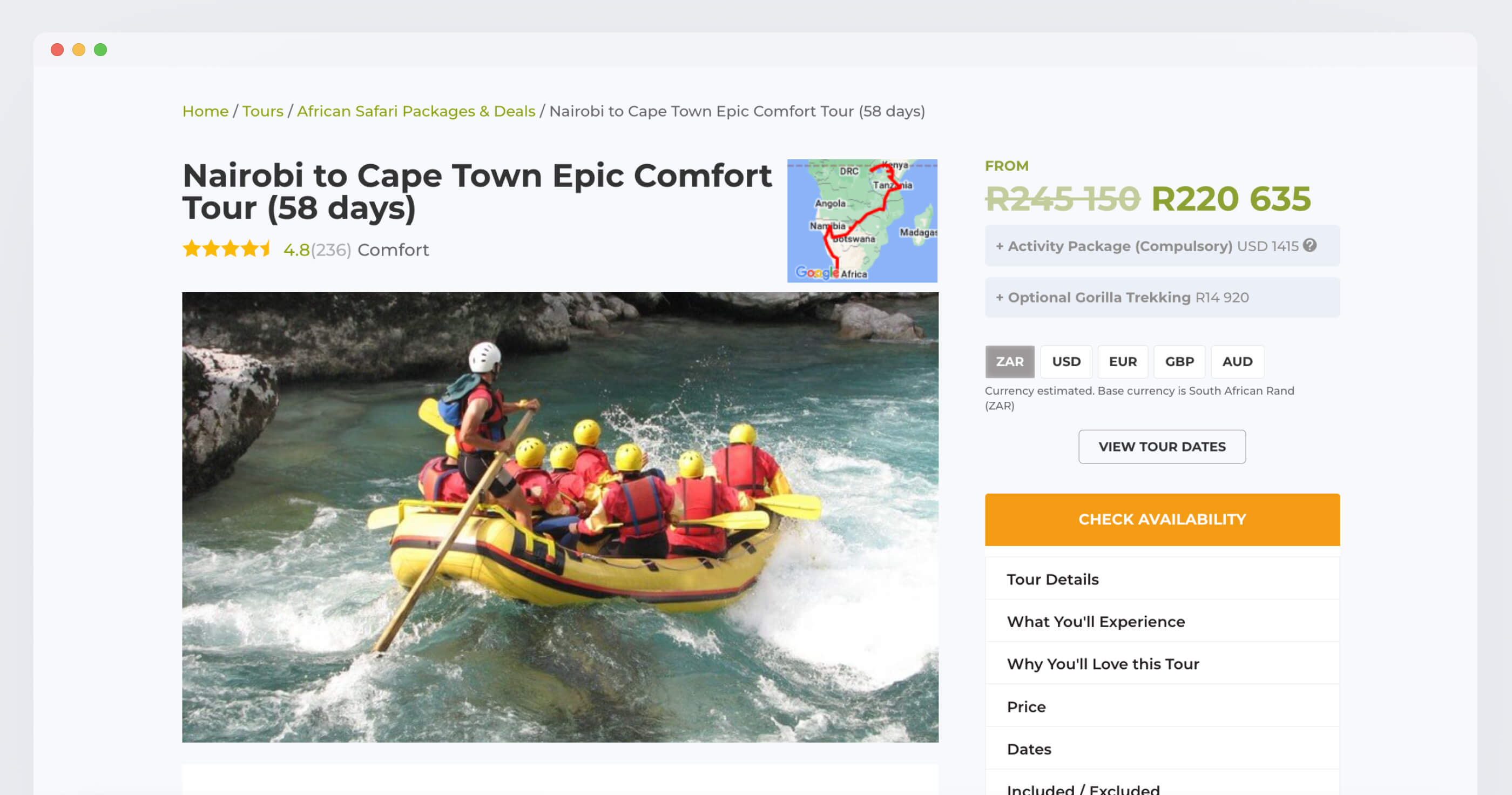 African Overland Tours screenshot