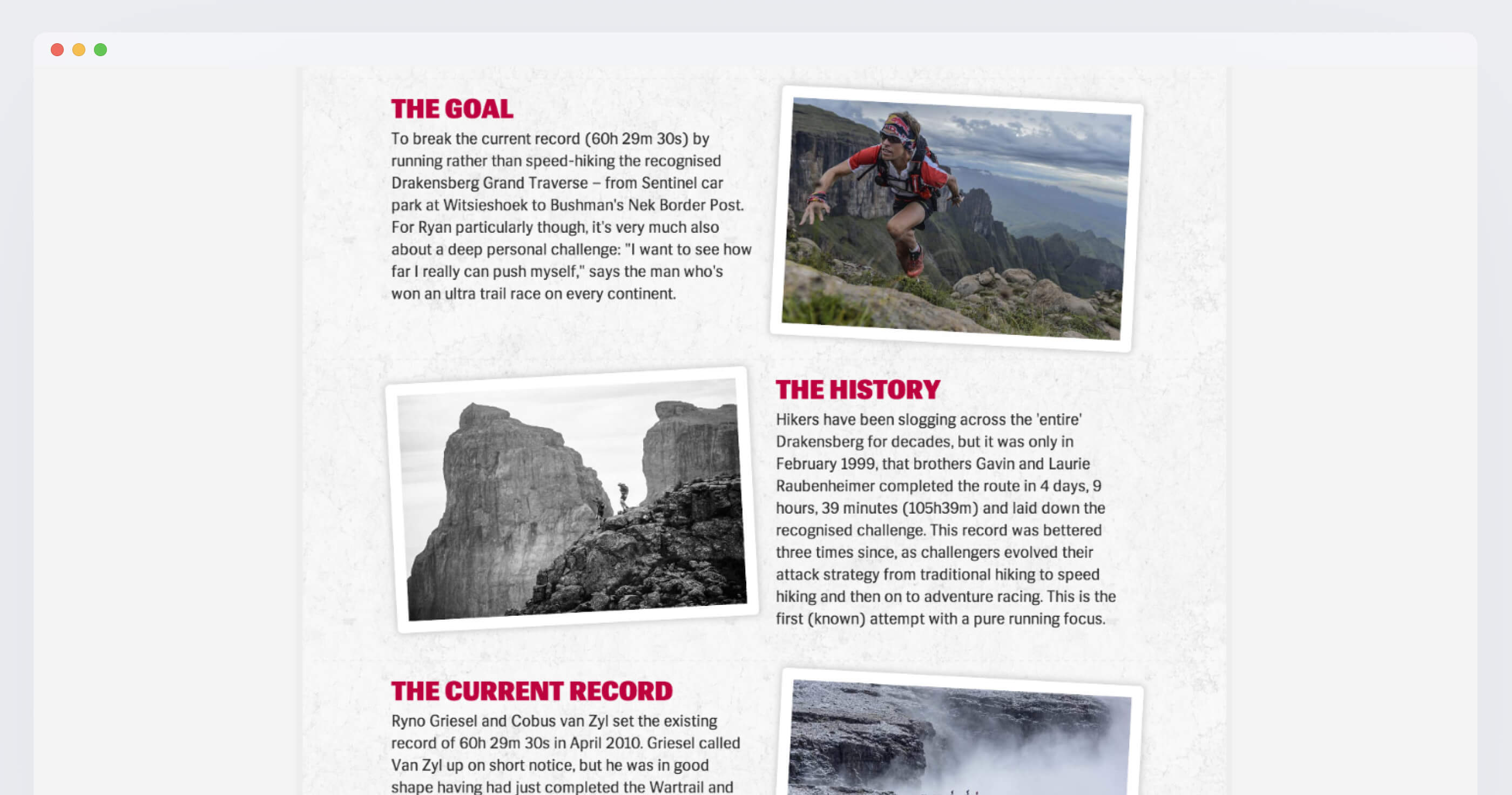 Red Bull Drakensberg Grand Traverse screenshot