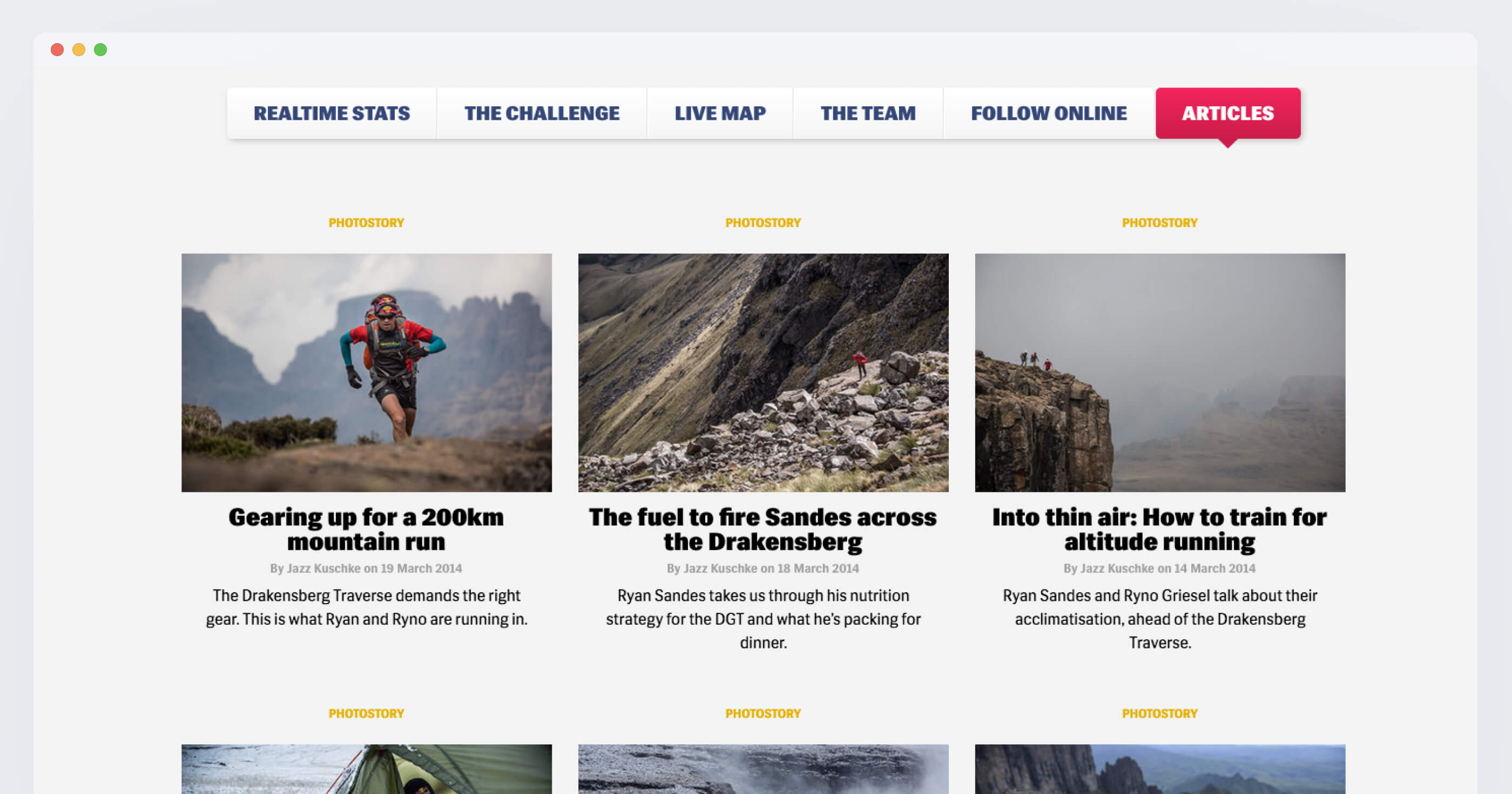 Red Bull Drakensberg Grand Traverse screenshot