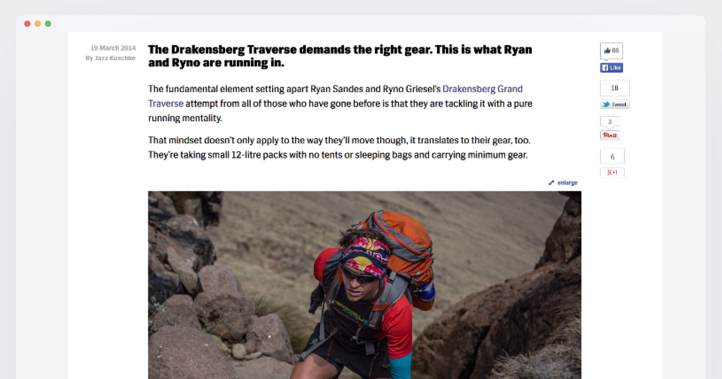 Red Bull Drakensberg Grand Traverse screenshot