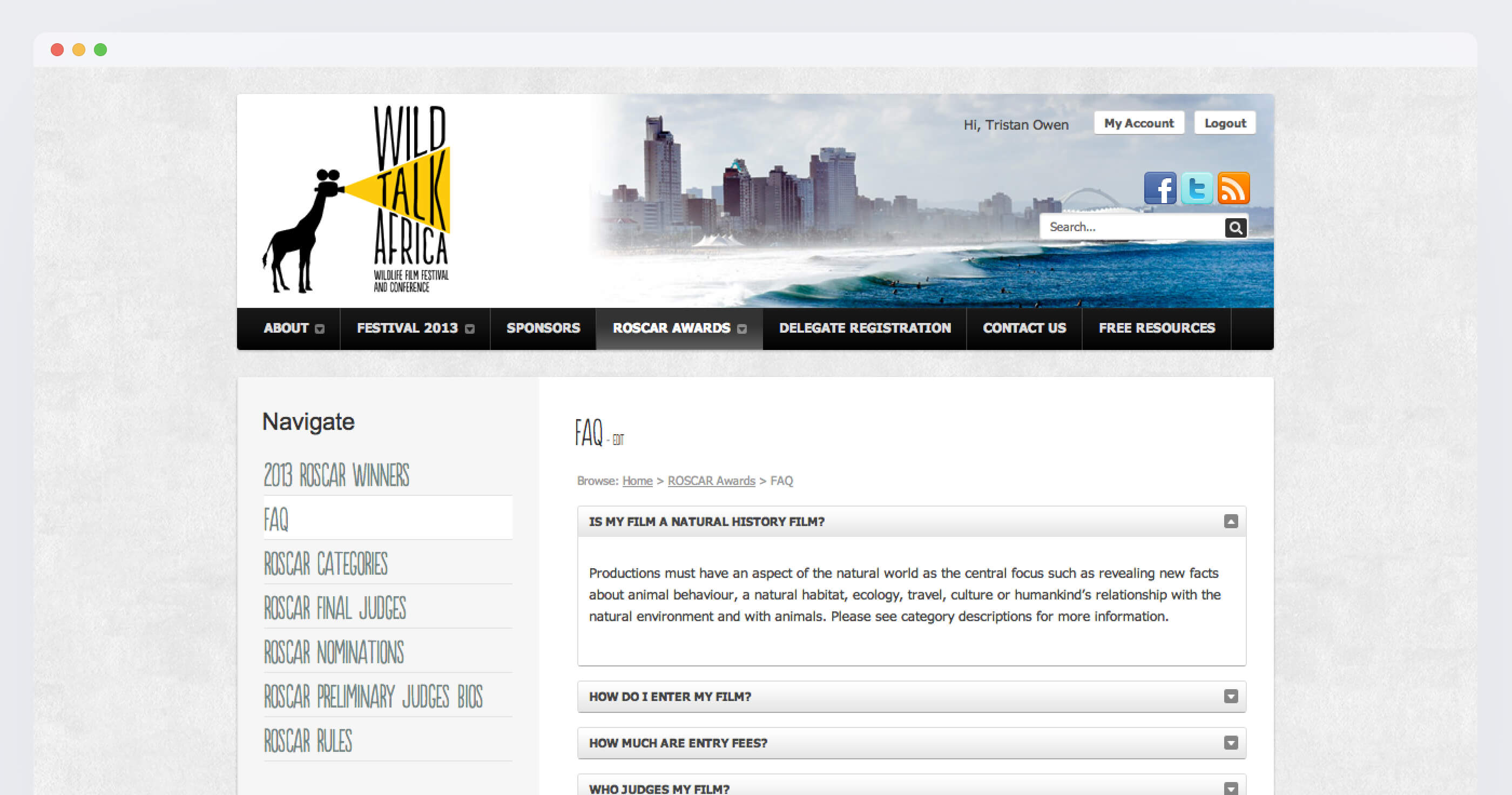 Wild Talk Africa Internationl Film Conference screenshot