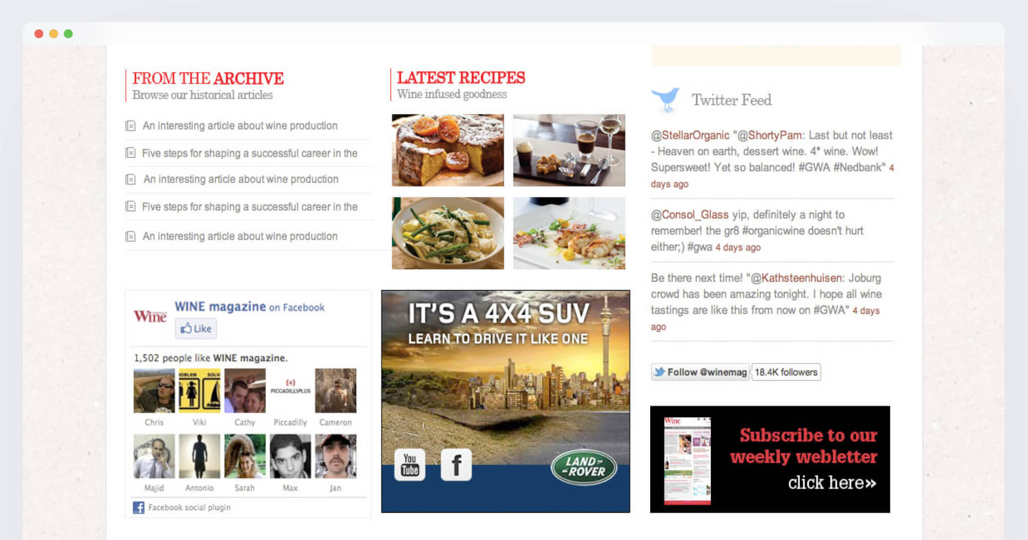 Winemag screenshot